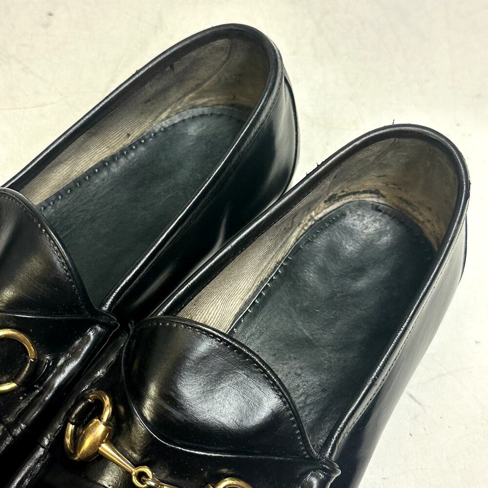FULL RESOLE Gucci Men's Horsebit 1953 Loafer Bit Black Made in Italy UK 7 US 8 D - Picture 9 of 12